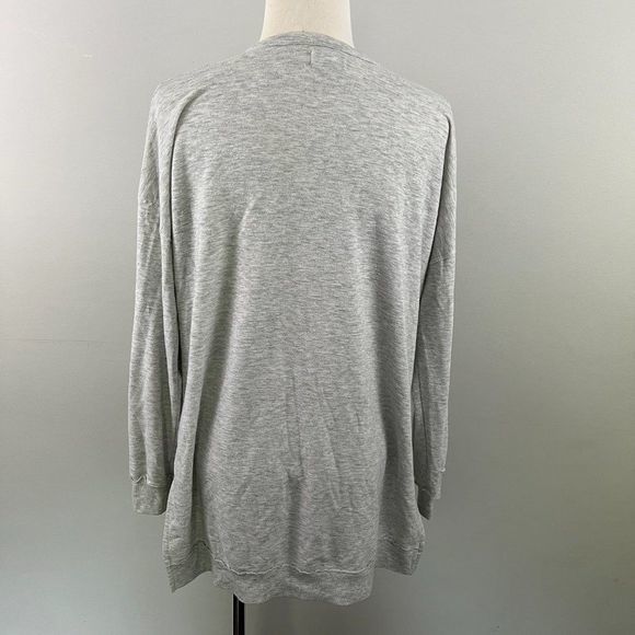 CUPIO Grey Criss Cross Front‎ Sweater (M) - Picture 5 of 6